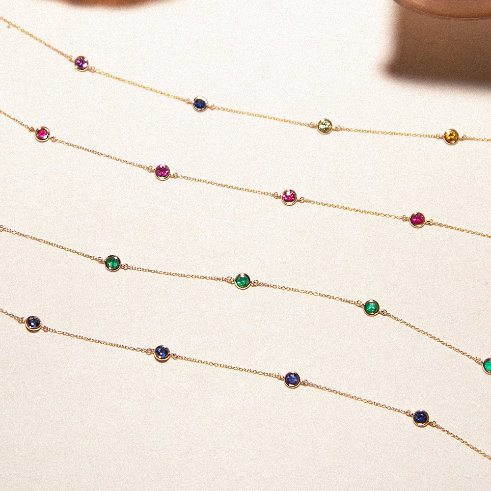LINE COLOURS 5 Stone - FENA daily Jewellery